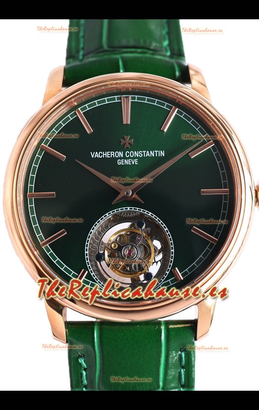 Vacheron Constantin Traditionelle Swiss Tourbillon Oro Rosado Reloj Réplica Espejo 1:1 