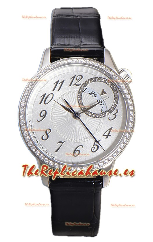 Vacheron Constantin Egerie Muse Caja Acero 904L en Dial Blanco Reloj Réplica Suiza 