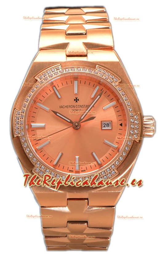 Vacheron Constantin Overseas Caja y Dial Oro Rosado 35MM Reloj Réplica Suiza 