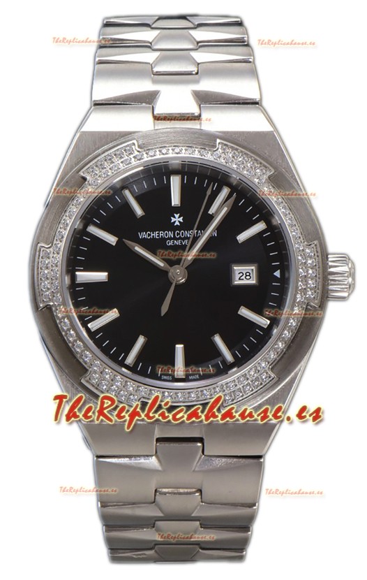Vacheron Constantin Overseas Caja Acero Dial Negro 35MM Reloj Réplica Suiza 