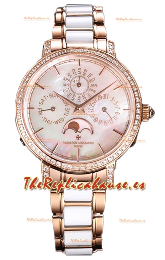 Vacheron Constantin Traditionelle Perpetual Calendar Ultra-Thin Oro Rosado Réplica Suiza 