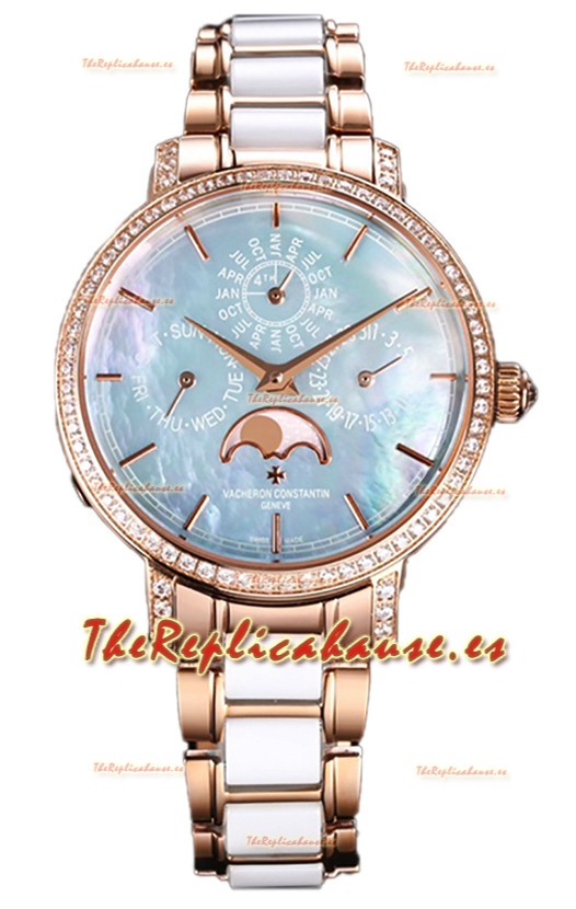 Vacheron Constantin Traditionelle Perpetual Calendar Ultra-Thin Oro Rosado Réplica Suiza 
