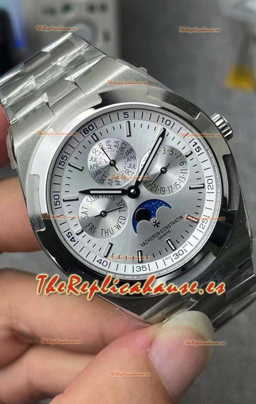 Vacheron Constantin Overseas Calendario Perpetuo Ultra Fino Dial Acero con Correa de Acero