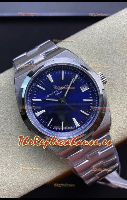 Vacheron Constantin Overseas Reloj Réplica Suizo a Espejo 1:1 Dial Azul Reloj en Acero