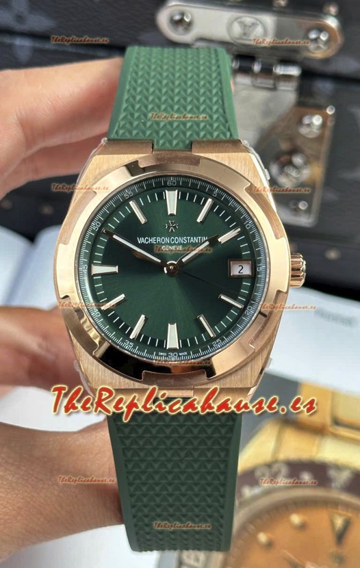 Vacheron Constantin Super Clone Edición Overseas Caja Oro Rosado Correa Goma
