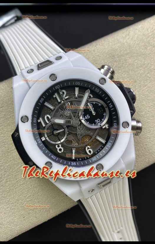 Hublot Big Bang Unico Edición Reloj Réplica Suizo a Espejo 1:1 PVD Blanco