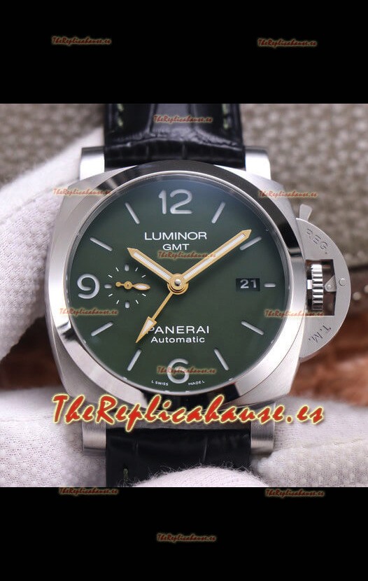 Panerai Luminor Marina GMT PAM1056 904L Reloj Suizo de Acero Réplica a Espejo 1:1