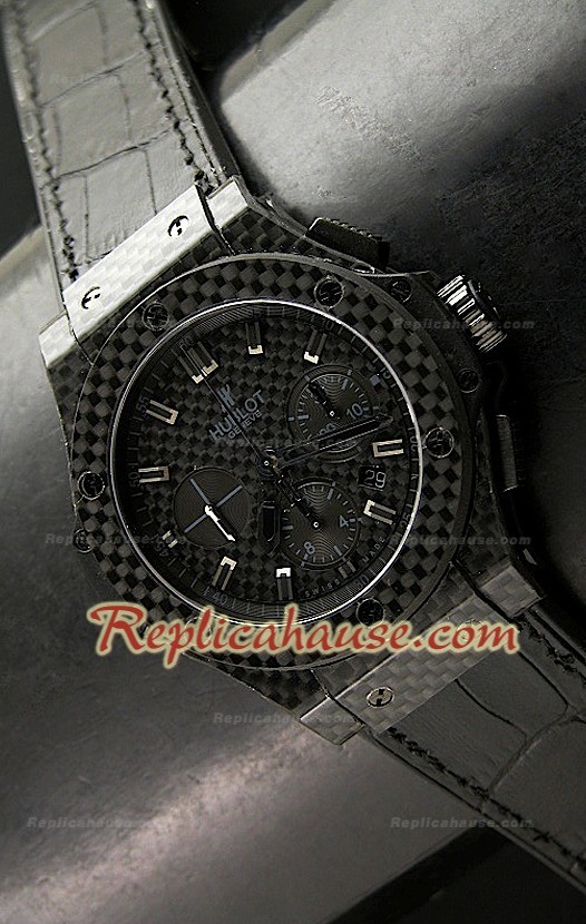 Hublot Big Bang Reproducción Reloj Suizo Todo Carbón