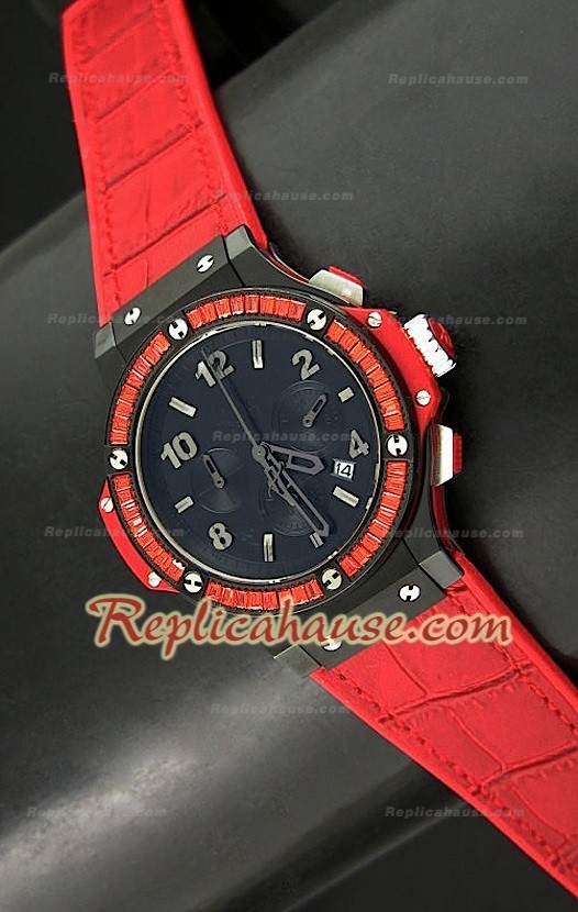 Hublot Big Bang Tutti Frutti Reloj de Cuarzo en Rojo - 38MM