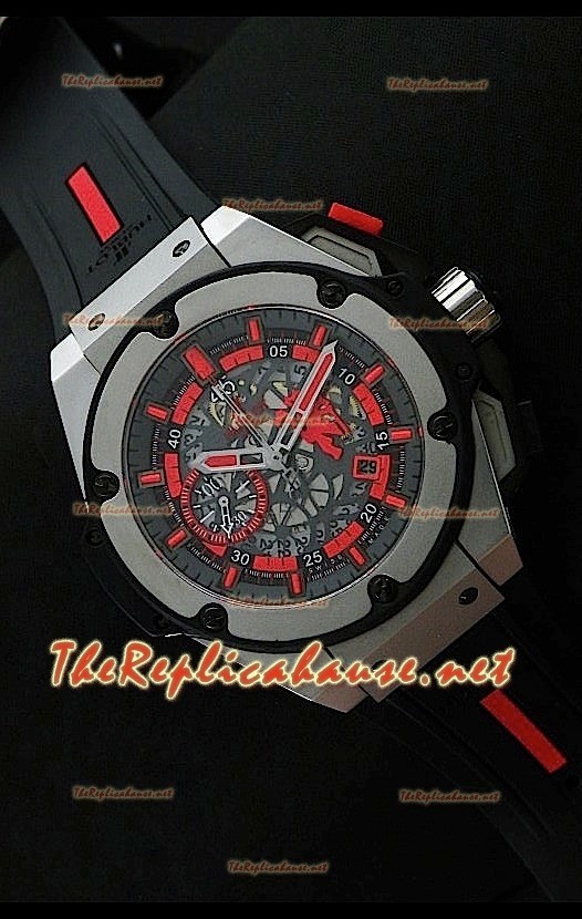 Hublot Keng Power Manchester United Reloj Suizo de Acero Pulido