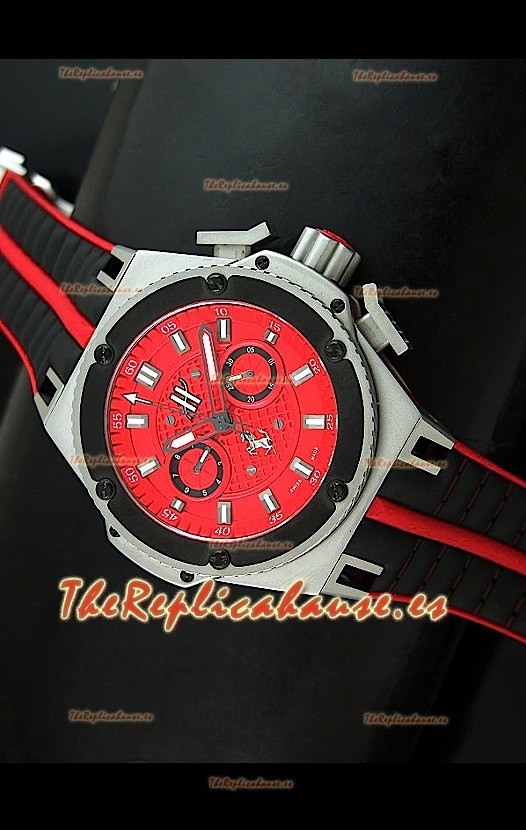 Hublot King Power Ferrari Edición Réplica Suiza-Malla negra
