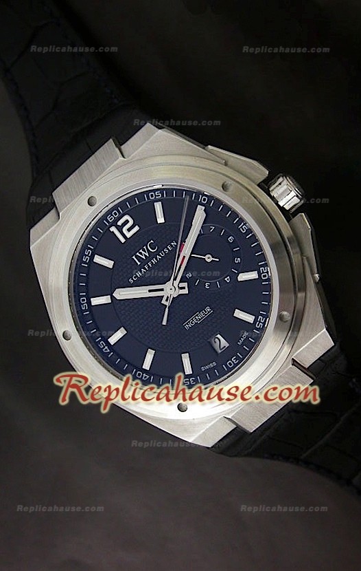 IWC engenieur Reserva de Batería Reproducción Reloj Suizo con Esfera de color Negro 