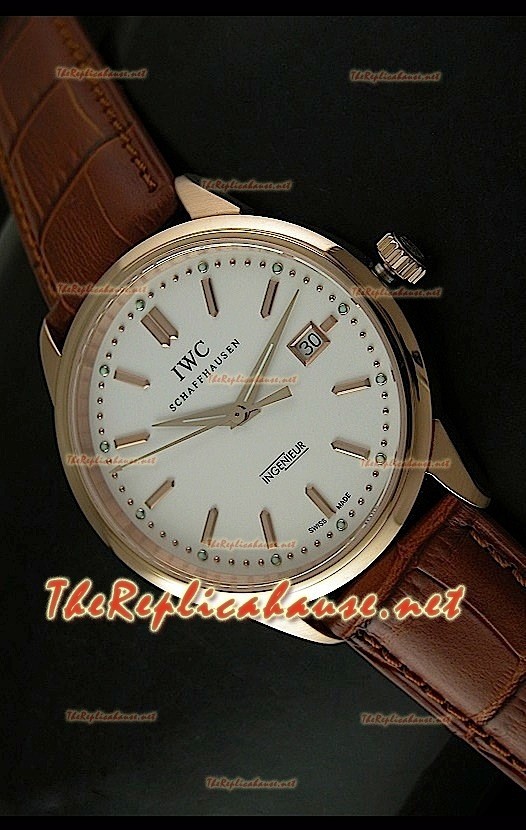 IWC Ingenieur Modified Reloj Suizo Réplica carcasa de oro rosado