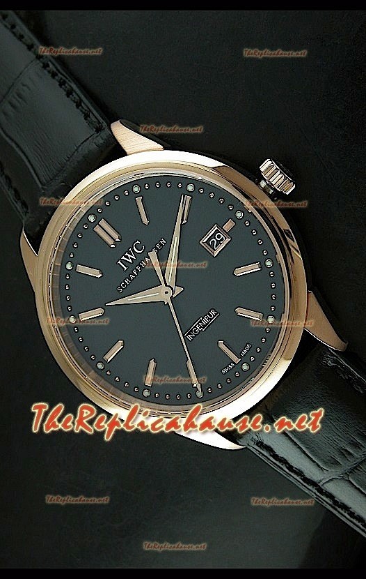 IWC Ingenieur Modified Reloj Suizo Réplica carcasa de oro rosado