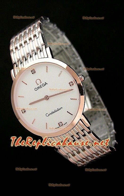 Omega Deville Reproducción Japonesa Reloj para Hombre en dos Tonos 