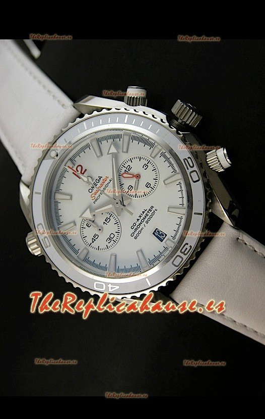 Omega Seamaster The Planet Ocean Réplica Japonesa en Blanco