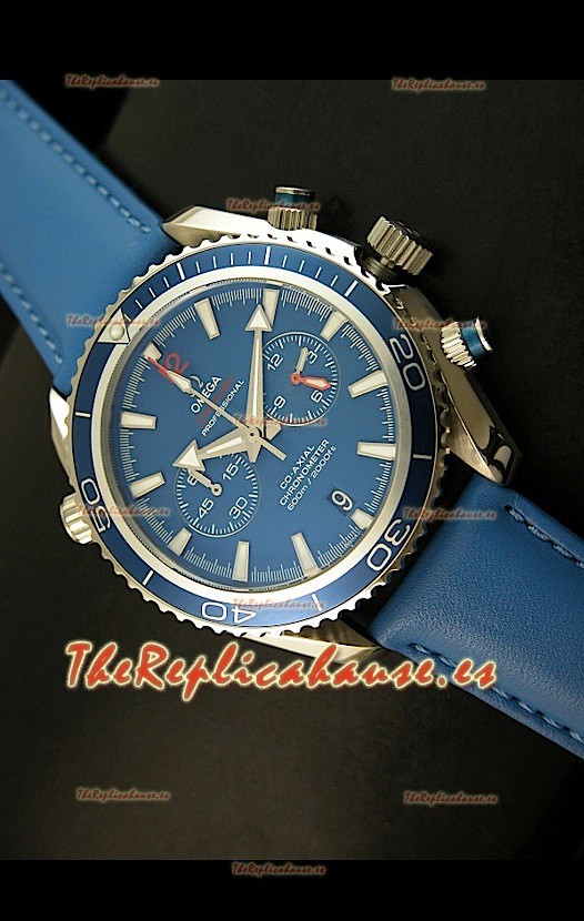 Omega Seamaster The Planet Ocean Réplica Japonesa en azul