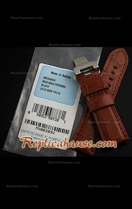Panerai Correa Marrón Cocodrilo