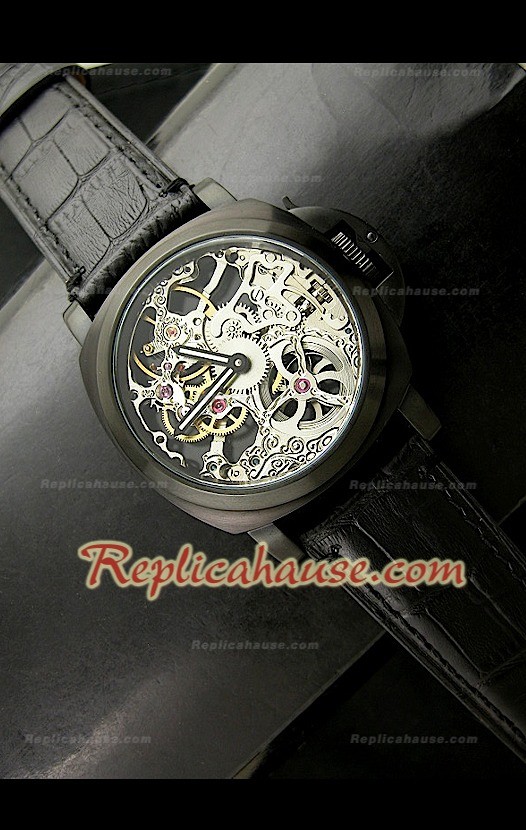 Panerai Lumenor Skeleton Reloj Suizo de PVD