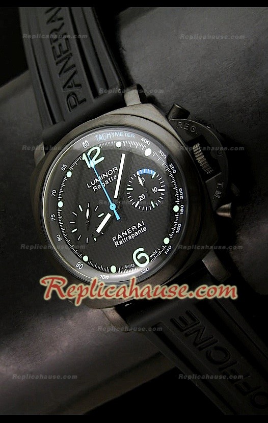 Panerai Lumenor PAM332 Rattrapante Flyback Reloj Suizo en PVD 