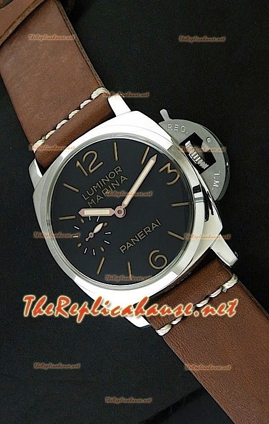 Panerai Lumenor Marena Reloj Suizo - 47MM en Correa Marrón