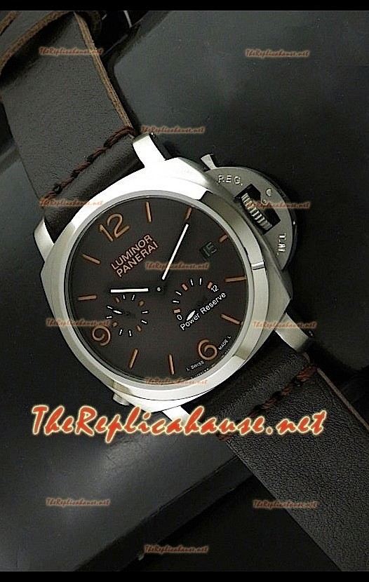 Panerai Lumenor Marena Reloj con Reserva de Energía y Números Naranjas