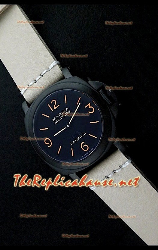 Panerai Lumenor Marena Black Seal Reloj Suizo en PVD Correa Bronzeada