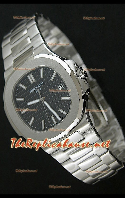 Patek Philippe Nautilus Swiss Réplica con esfera negra