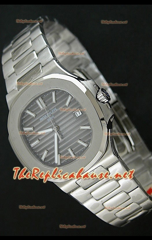 Patek Philippe Nautilus Swiss Réplica con esfera gris