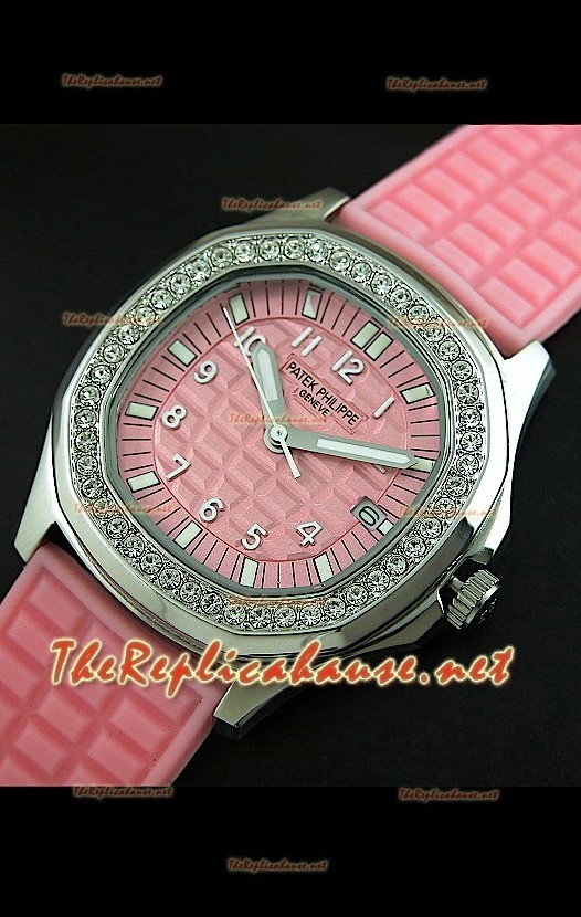 Patek Philippe Aquanaut de dama japonés en rosado.