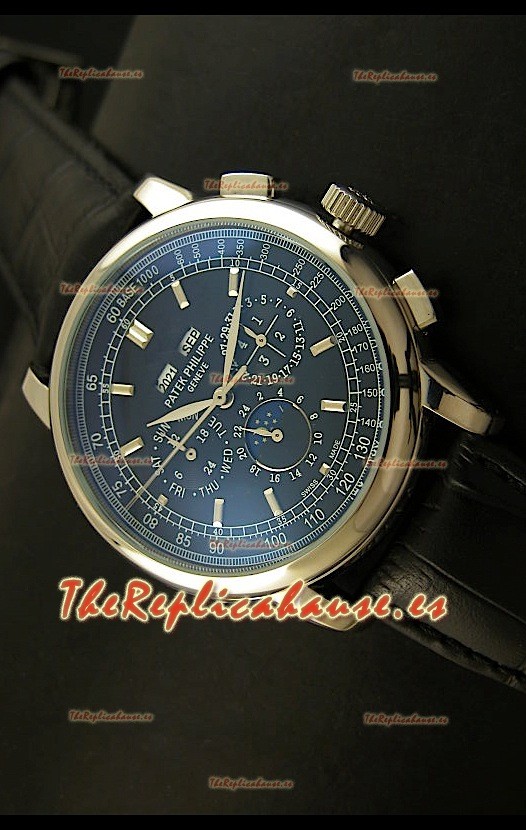 Patek Philippe Complications Réplica Japonesa con Esfera Negra 