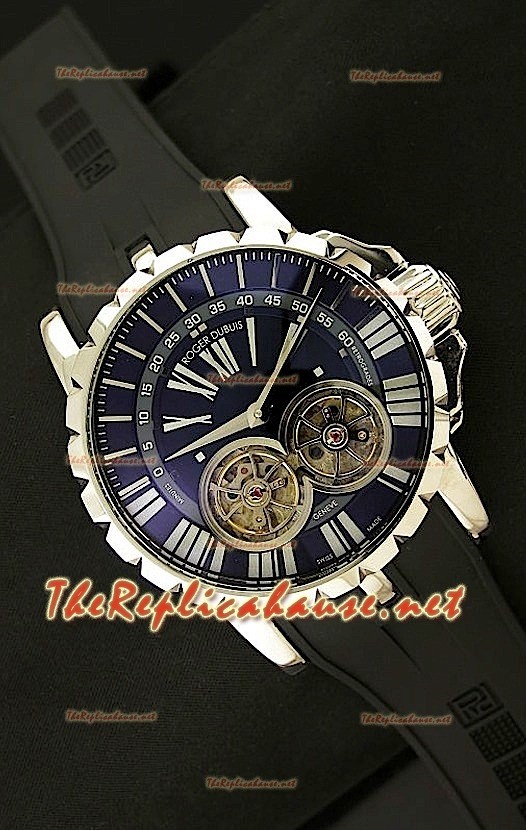 Roger Dubuis Excalibur Chronoexcel Dual Tourbilon con Esfera de color Negro 