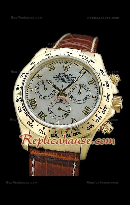 Rolex Daytona Reperoducción Reloj Cosmógrafo Suizo con Esfera Perla 