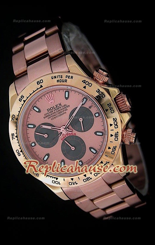 Rolex Daytona Everose Reproducción Reloj Sizo en Oro Rosa