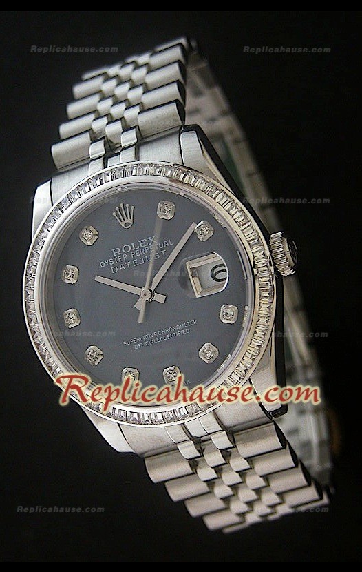Rolex Datejust Reproducción Reloj Suizo con Esfera Perla