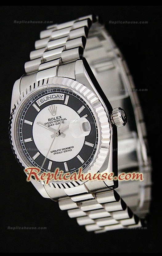 Rolex Daydate Réplica Japonesa con Esfera Dos Tonos