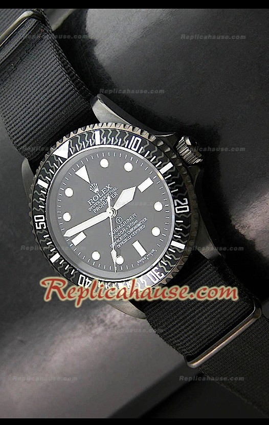 Rolex Submarener Pro Hunter Reloj Suizo con Bisel de Carbón