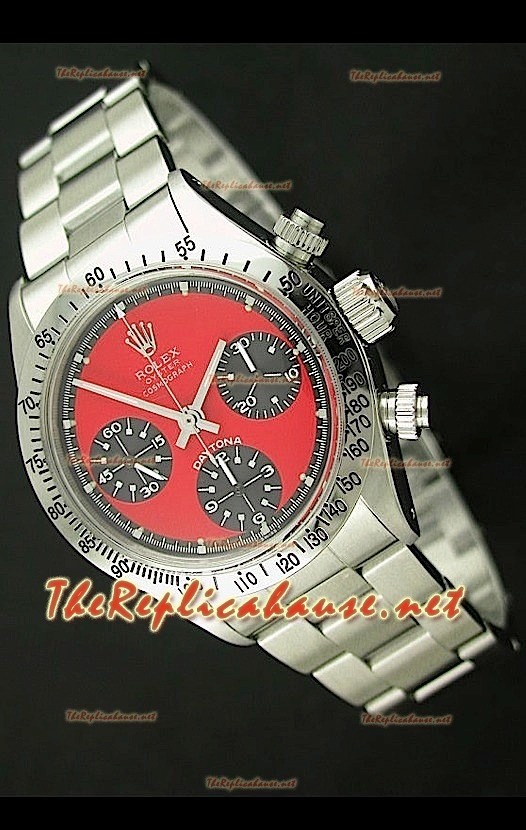 Rolex Cosmógrafo Daytona Ventage 6265 Reloj Suizo con Esfera Roja 