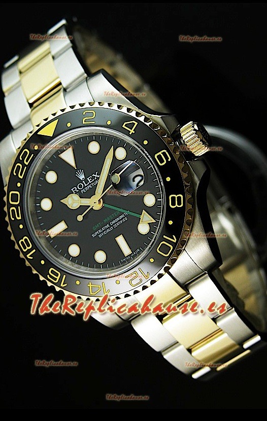 Rolex GMT Masters II en Dos Tonos Réplica Suiza – Marcadores Super Luminosos 