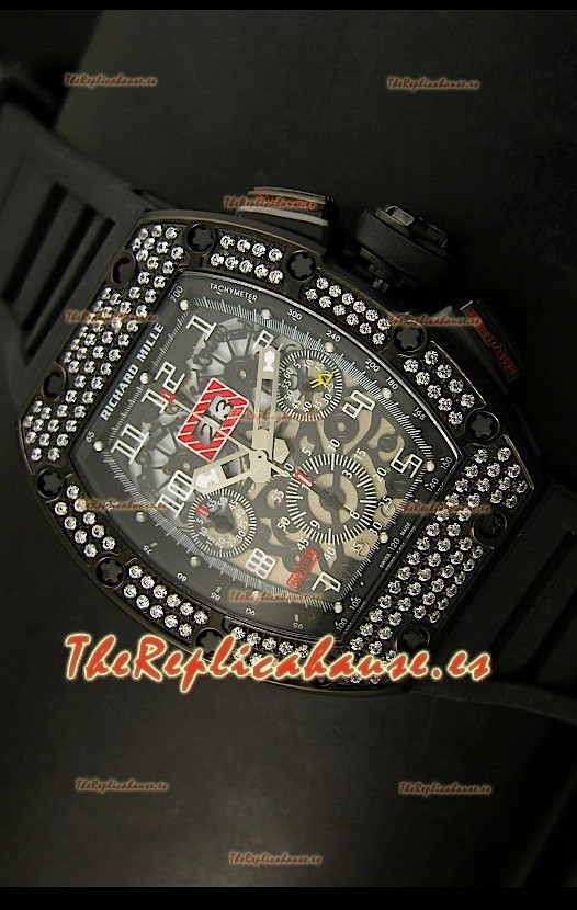 Richard Mille Edición Felipe Massa, Reloj Réplica Suiza en Caja PVD
