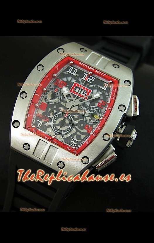 Richard Mille RM011 Edición Filipe Massa Carcasa de PVD Réplica Suiza