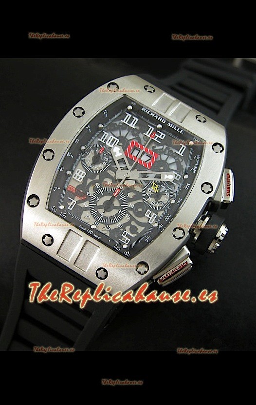 Richard Mille RM011 Edición Filipe Massa Carcasa de PVD Réplica Suiza