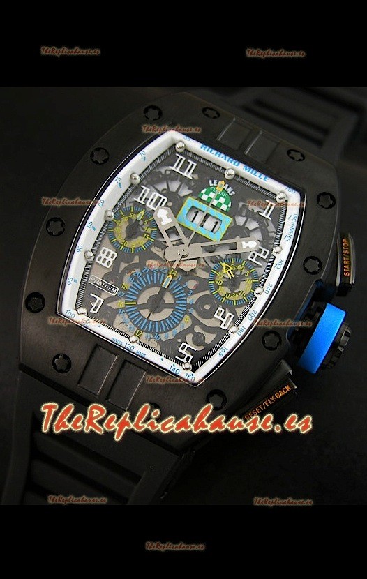 Richard Mille RM011 Edición Filipe Massa Carcasa de PVD Réplica Suiza