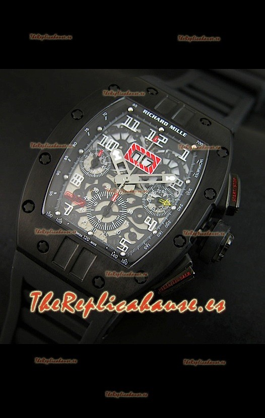 Richard Mille RM011 Edición Filipe Massa Carcasa de PVD Réplica Suiza