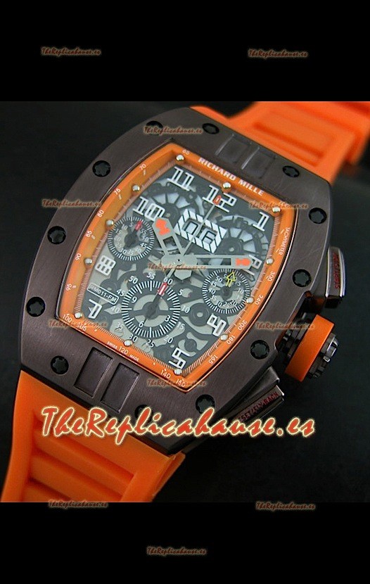 Richard Mille RM011 Edición Filipe Massa Carcasa de PVD Réplica Suiza