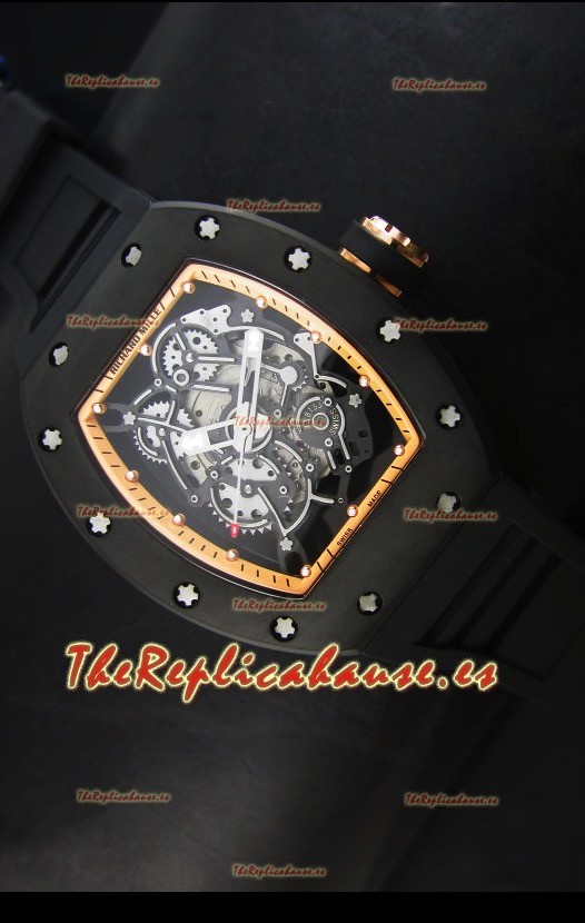 Richard Mille RM055 Bubba Watson Reloj Réplica Suizo Indicadores en Oro