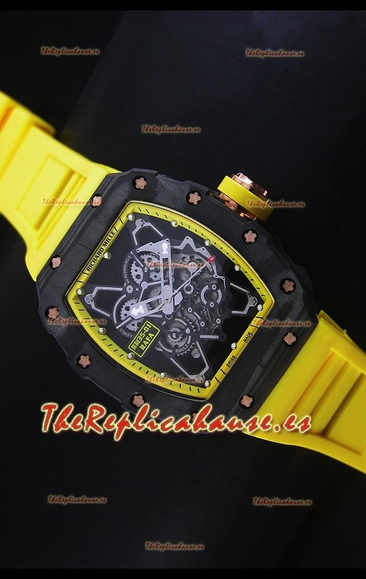 Richard Mille RM35-01 Edición Rafael Nadal, Reloj Réplica Suizo Indicadores en Amarillo