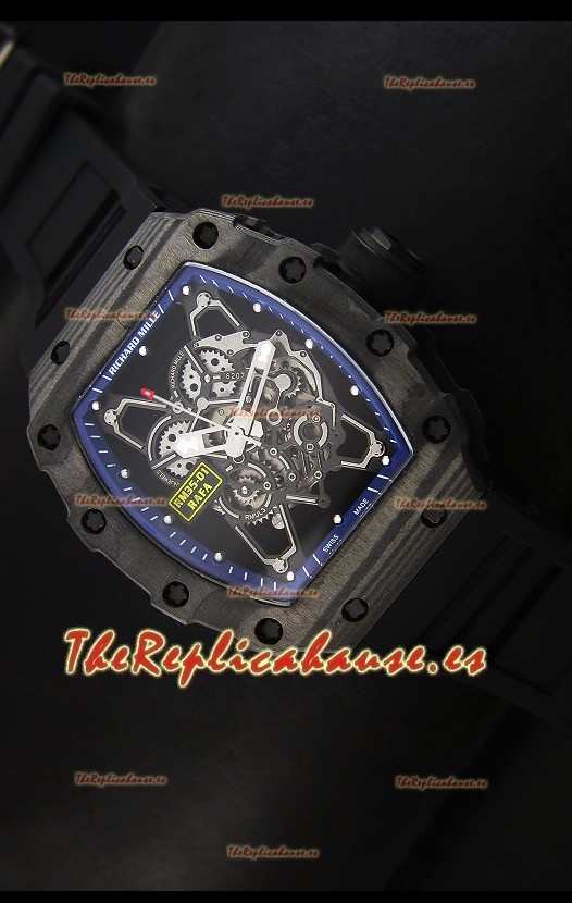 Richard Mille RM35-01 Edición Rafael Nadal, Reloj Réplica Suizo Indicadores en Azul