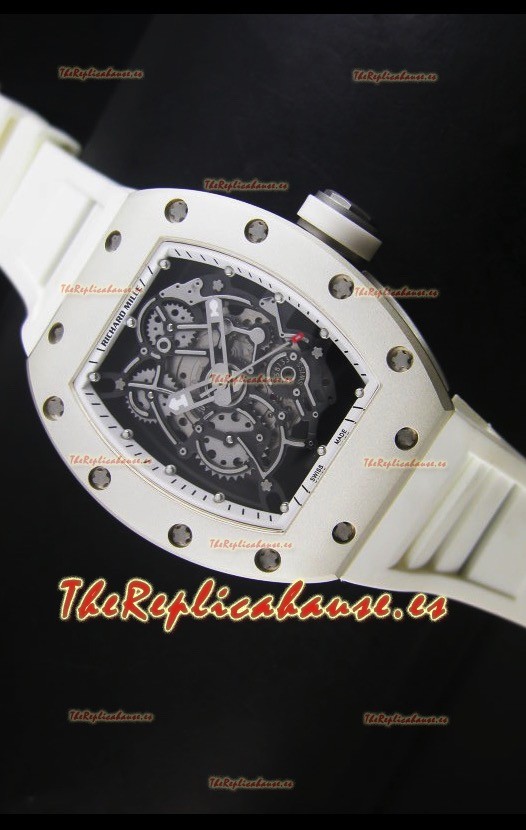 Richard Mille RM055 Bubba Watson Reloj Réplica Suizo en Blanco