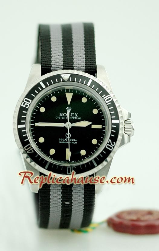 Rolex Réplica Submariner Vintage Military Reloj Suizo